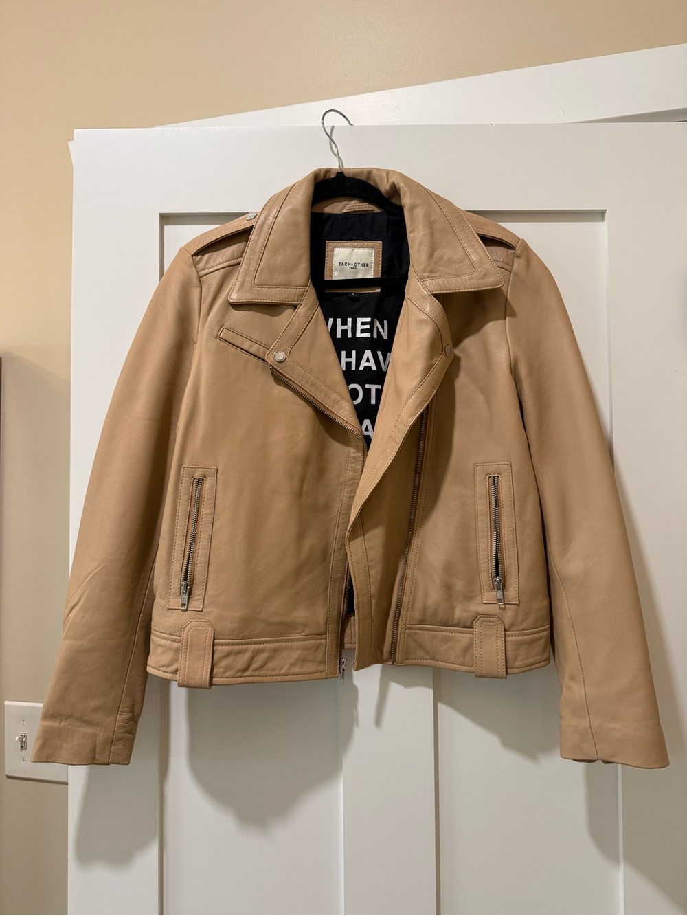 Genuine Leather Jacket - Tan